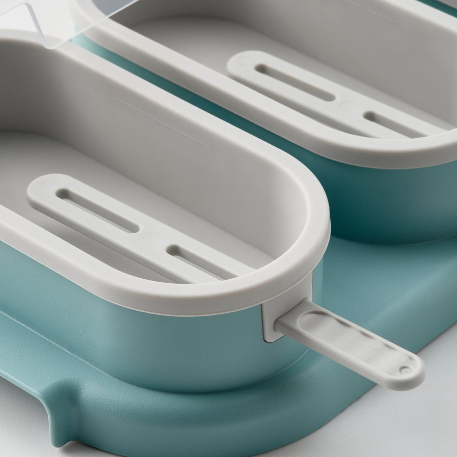 UPPFYLLD ice lolly maker, light turquoise/light grey, 28x16 cm, 4 pack