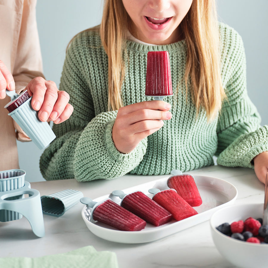 UPPFYLLD ice lolly maker, light turquoise, 13x13 cm, 6 pack