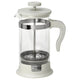 UPPHETTA coffee/tea maker, glass/stainless steel off-white, 1 l