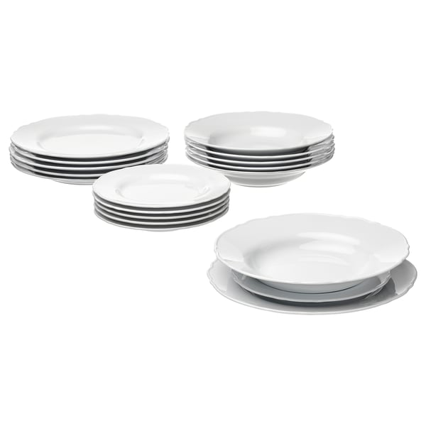 UPPLAGA 18-piece service, white
