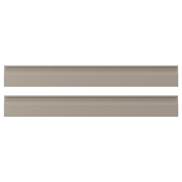 UPPLÖV drawer front, matt dark beige, 79.7x9.7 cm, 2 pack
