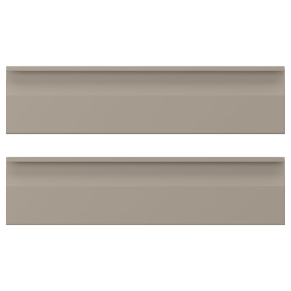 UPPLÖV drawer front, matt dark beige, 40x10 cm, 2 pack