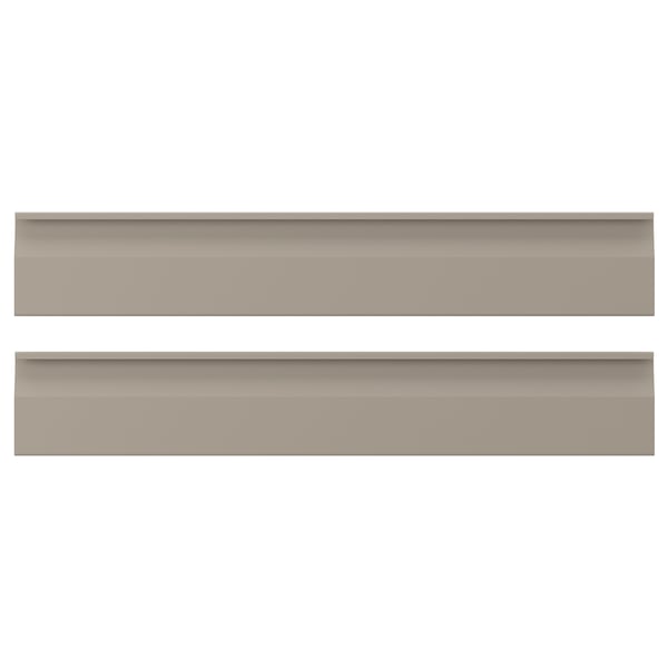 UPPLÖV drawer front, matt dark beige, 60x10 cm, 2 pack