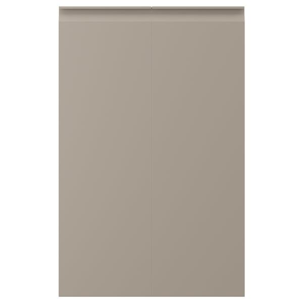 UPPLÖV 2-p door f corner base cabinet set, left-hand/matt dark beige, 25x80 cm