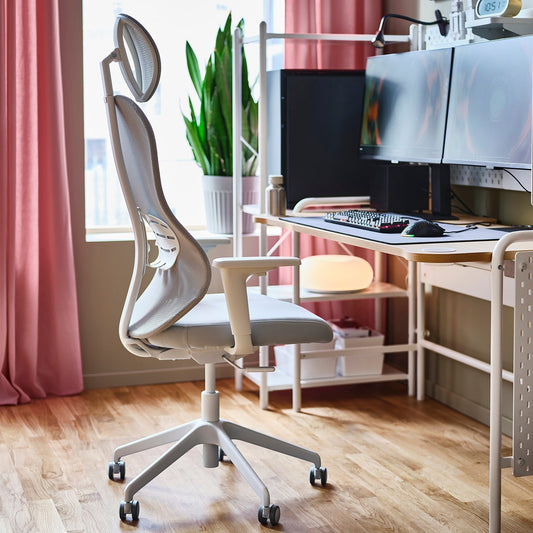 UTKLASSNING gaming chair, Gräsnäs grey/white, 68 cm