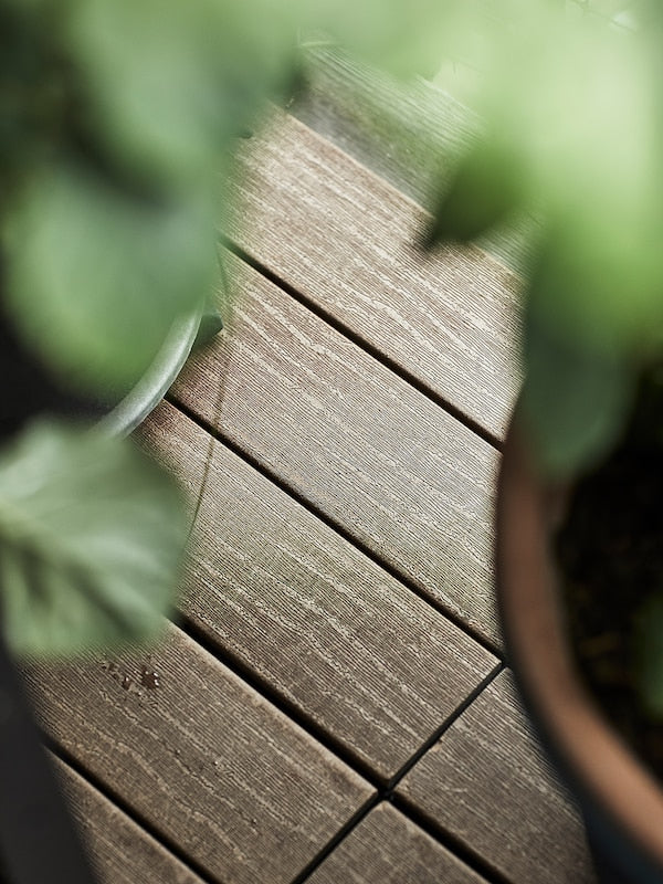 UTLÄNGAN floor decking, outdoor, brown, 0.90 m²