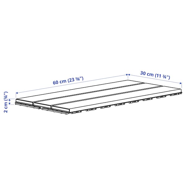 UTLÄNGAN floor decking, outdoor, brown, 0.90 m²