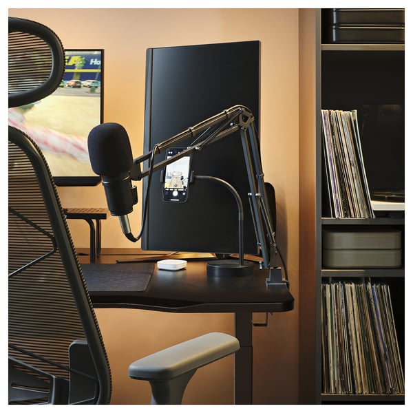 UTMANING gaming desk, black, 160x80 cm