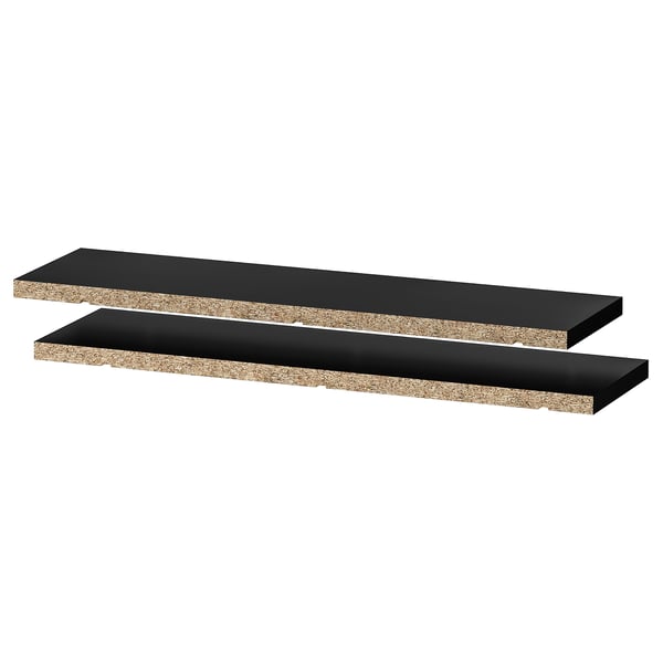 UTRUSTA shelf, black-grey, 20 cm, 2 pack