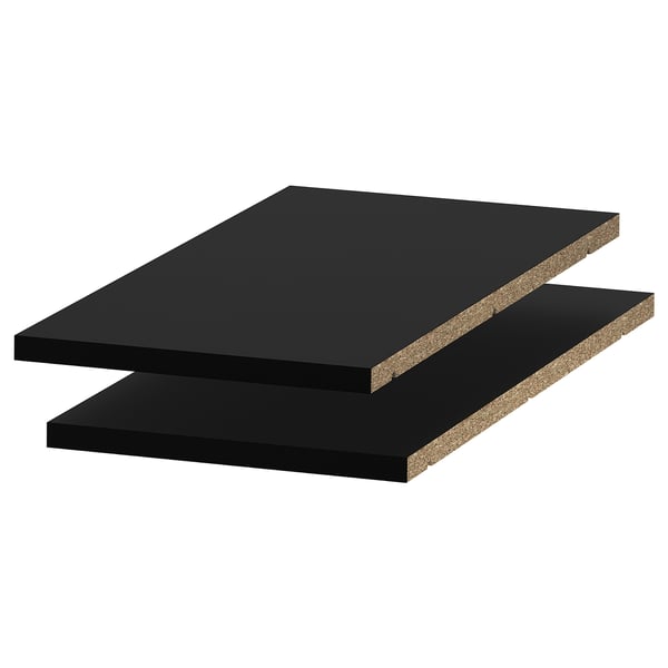 UTRUSTA shelf, black-grey, 30 cm, 2 pack