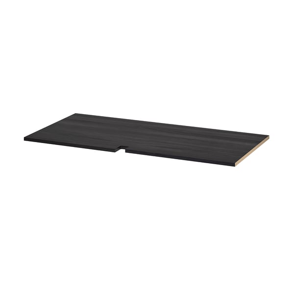 UTRUSTA shelf for corner base cabinet, wood effect black, 127.5 cm