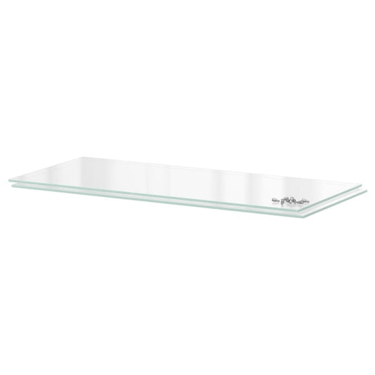 UTRUSTA shelf, glass, 80x37 cm, 2 pack
