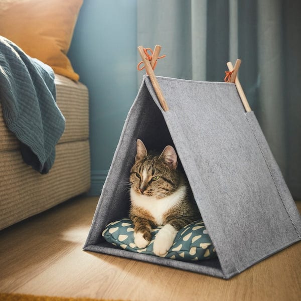 Ikea UTSÅDD - Cat house, grey/felt