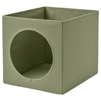 UTSÅDD cat house, green, 33x38x33 cm