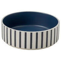 UTSÅDD - Pet bowl, stripe pattern black-blue/dark blue, 15 cm