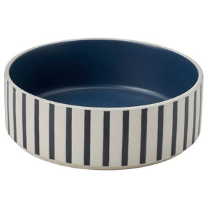 Ikea UTSÅDD - Pet bowl, stripe pattern black-blue/dark blue, 15 cm