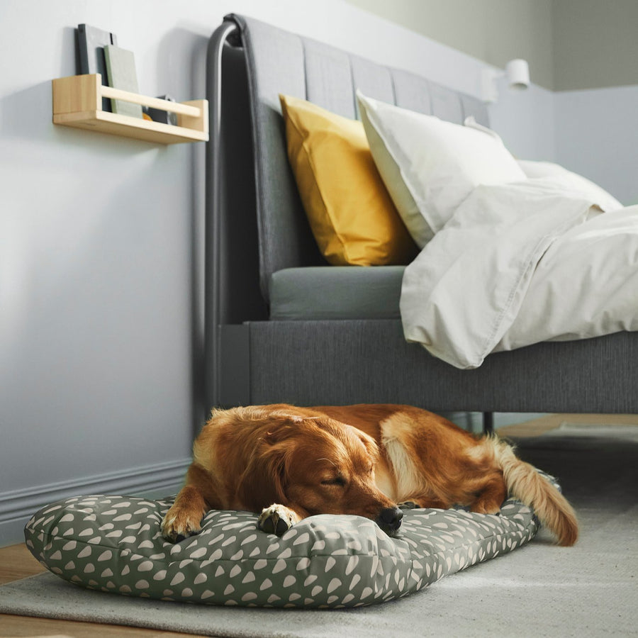 UTSÅDD pet cushion, grey-green/off-white, 64x102 cm