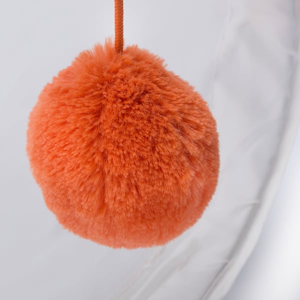 UTSÅDD play tunnel for cat, white/orange, 25 cm