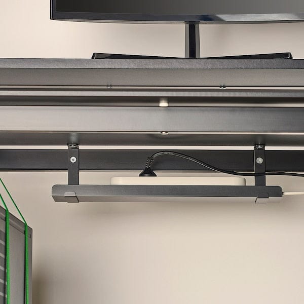 Ikea UTVISNING - Gaming desk with shelf, black, 120x60 cm