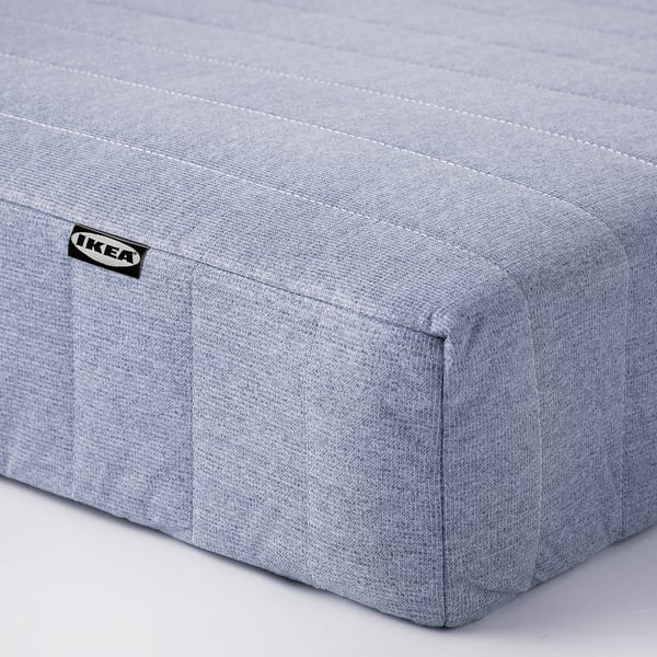 VADSÖ sprung mattress, extra firm/light blue, 90x200 cm