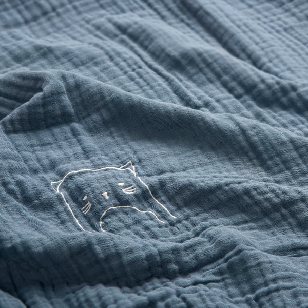 VÄDRA cover for babycare mat, beige/blue, 75x74 cm