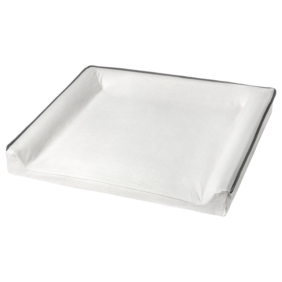 VÄDRA babycare mat with cover, white/terry, 75x74 cm
