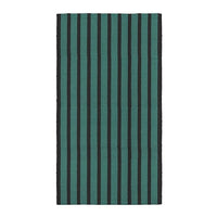 VÄGSKYLT rug, flatwoven, blue-green/black, 80x150 cm