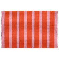 VÄGSKYLT door mat, pink/orange, 40x60 cm