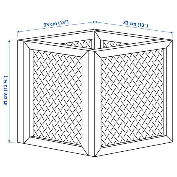 VÄLTNING box, natural, 33x33x31 cm