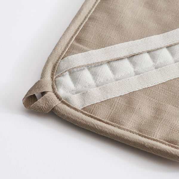 VÄLVÅRDAD pot holder, beige, 19x19 cm, 2 pack