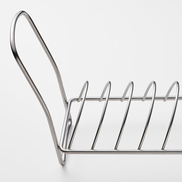 VÄLVÅRDAD dish drying rack, stainless steel, 12x32 cm