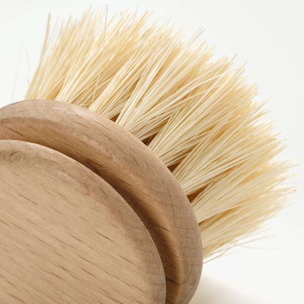 VÄLVÅRDAD dish-washing brush, stainless steel/beech