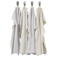 VÄLVÅRDAD tea towel, white/blue patterned, 45x60 cm, 4 pack