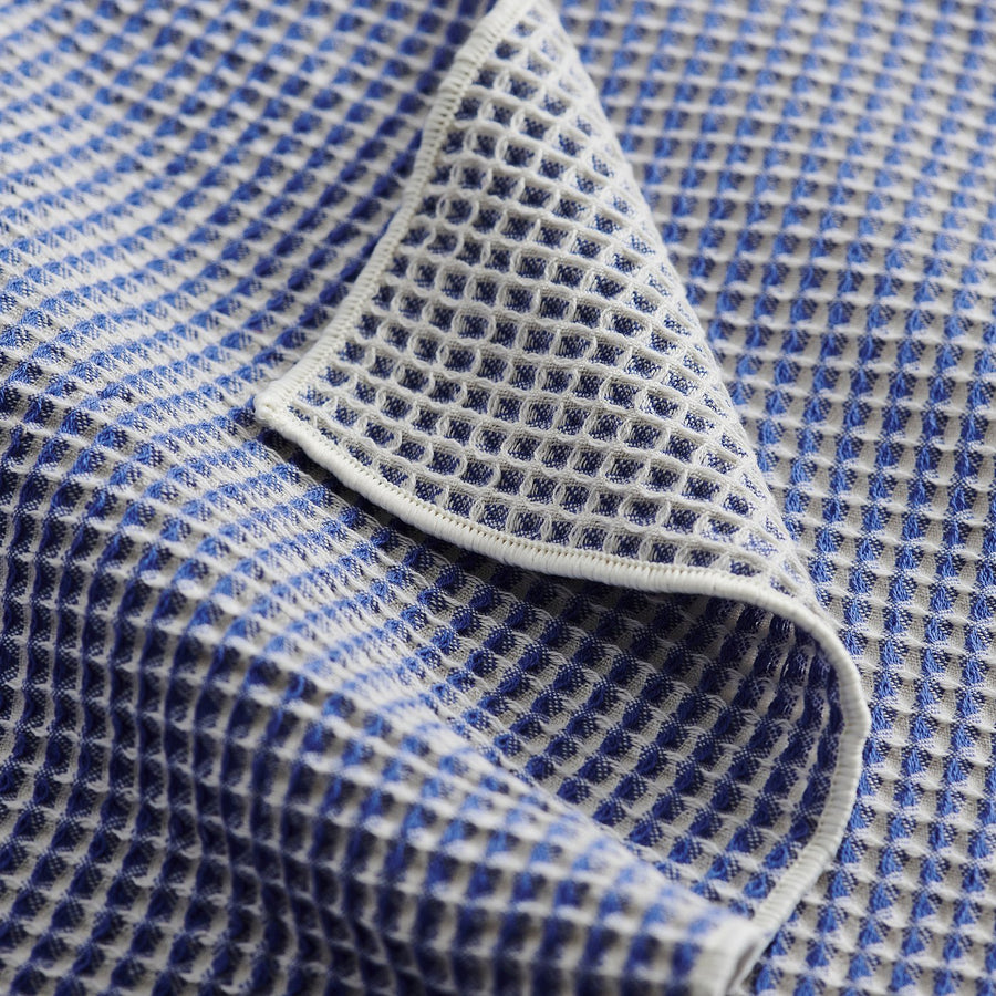 VÄLVÅRDAD tea towel, blue/white, 60x45 cm, 2 pack