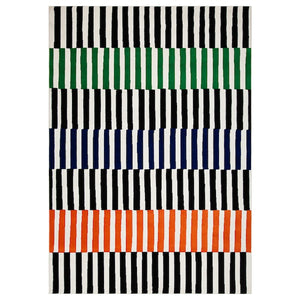 VÄNDPLATS rug, low pile, multicolour/stripe, 170x240 cm