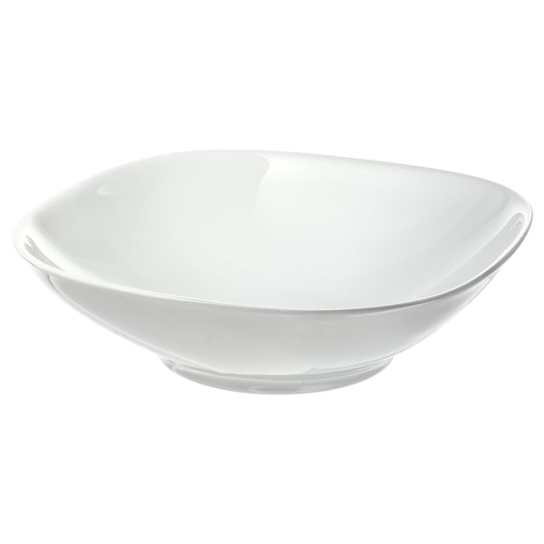 VÄRDERA deep plate, white, 20x20 cm