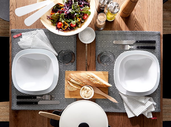 VÄRDERA deep plate, white, 20x20 cm