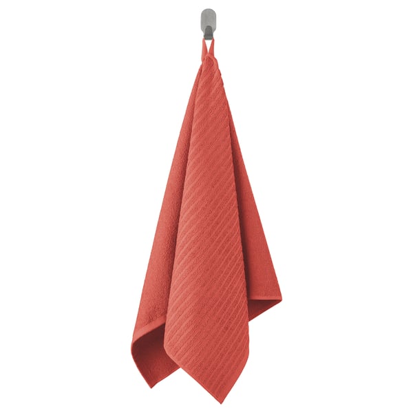 VÅGSJÖN hand towel, orange-red, 50x100 cm