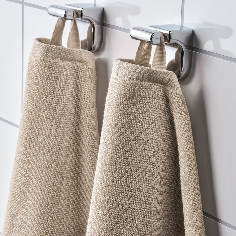 VÅGSJÖN hand towel, light beige, 50x100 cm