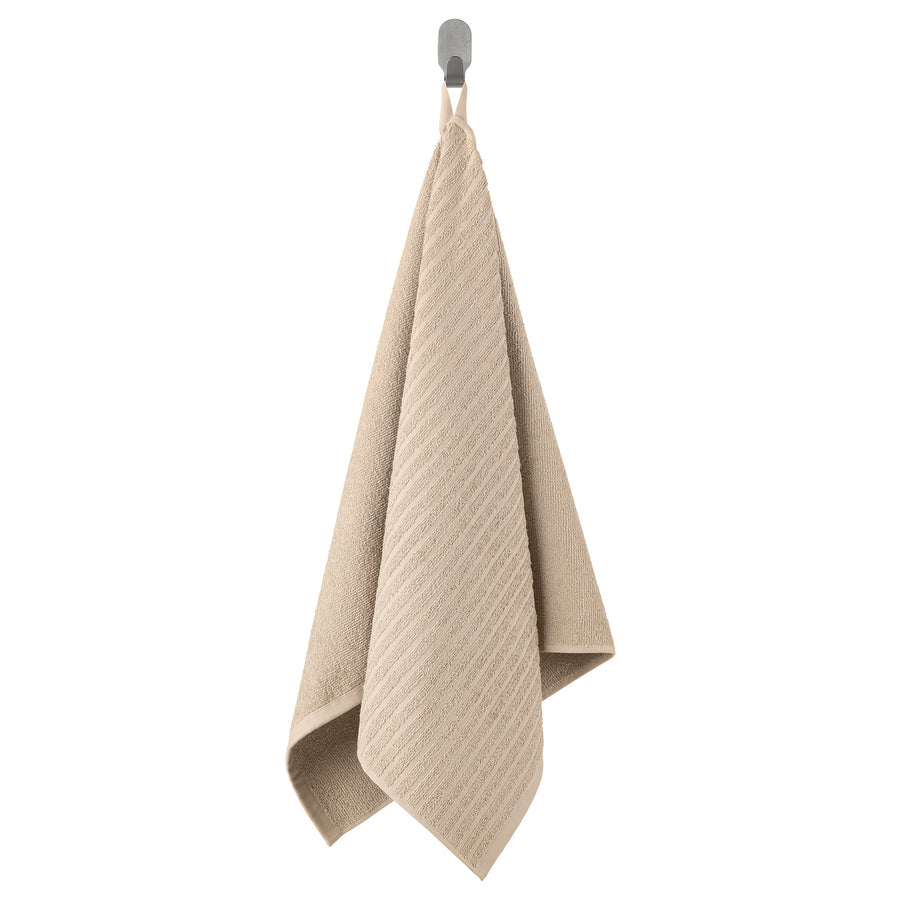 VÅGSJÖN hand towel, light beige, 50x100 cm