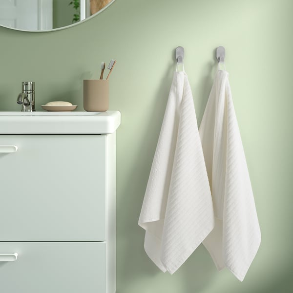 VÅGSJÖN hand towel, white, 50x100 cm