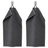 VÅGSJÖN guest towel, dark grey, 30x50 cm, 2 pack