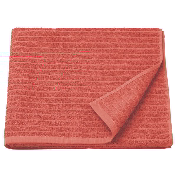VÅGSJÖN bath sheet, orange-red, 100x150 cm