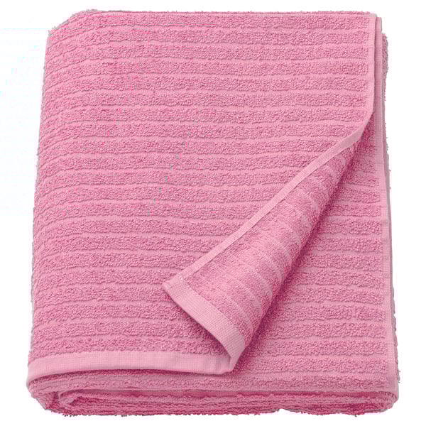 VÅGSJÖN bath sheet, pink, 100x150 cm