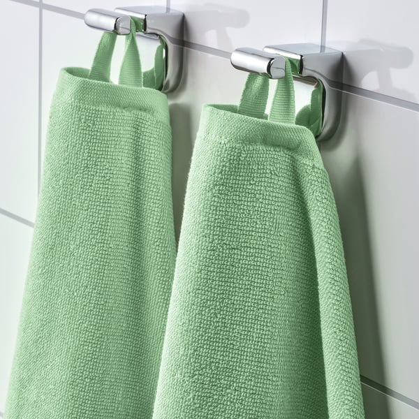 VÅGSJÖN bath sheet, light green, 100x150 cm
