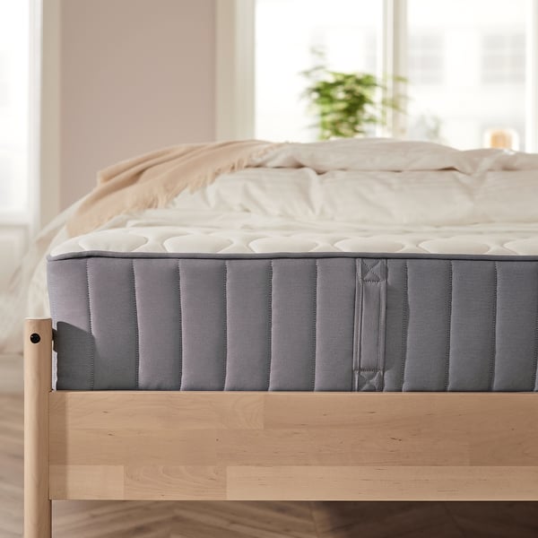 VÅGSTRANDA pocket sprung mattress, extra firm/light blue, 160x200 cm