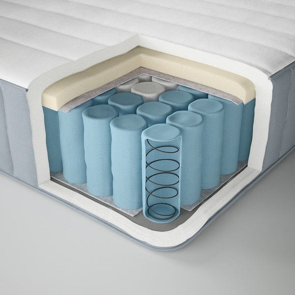 Ikea VALEVÅG - Pocket sprung mattress, extra firm/light blue,160x200 cm