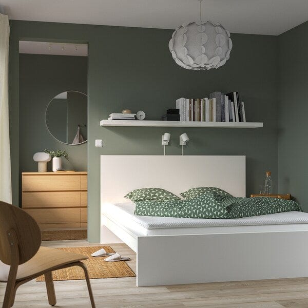 Ikea VALEVÅG - Mattress and topper, extra rigid Azure/Nisseholm white,140x200 cm