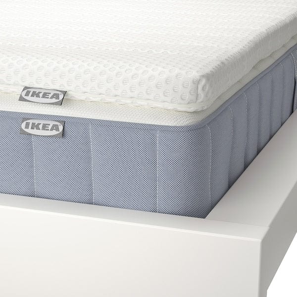 Ikea VALEVÅG - Mattress and topper, extra rigid Azure/Nisseholm white,140x200 cm