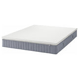 VALEVÅG mattress and mattress pad, extra firm light blue/Nordberget white, 160x200 cm